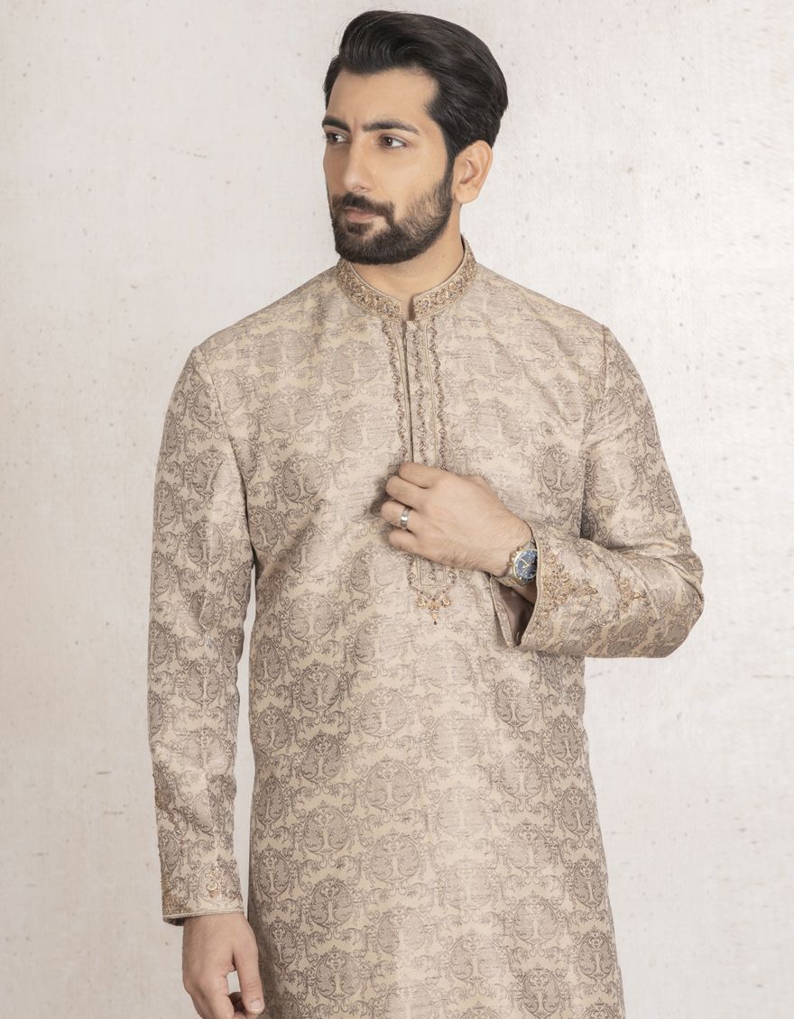 FOREST BROWN SPECIAL KURTA | JJK-SP-US-32484/S21/JJ7267-FL - Image 2