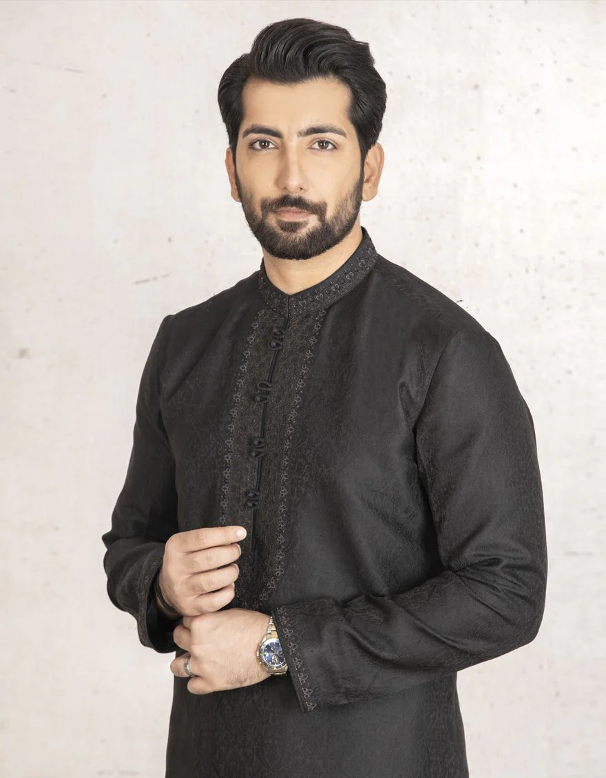 BLACK SPECIAL KURTA | JJK-SP-US-36792/S21/JJ7093-FL - Image 2