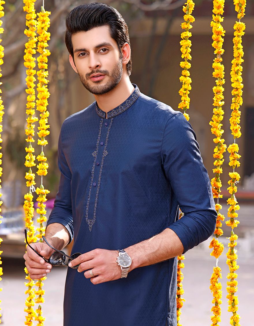 ROYAL BLUE SPECIAL KURTA | JJK-SP-US-42191/S21/JJ7382-FL - Image 2