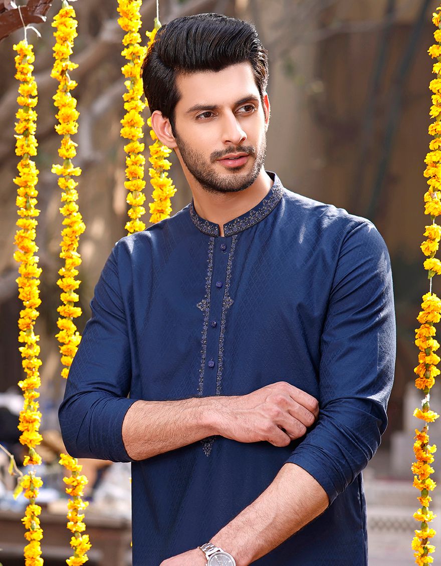 ROYAL BLUE SPECIAL KURTA | JJK-SP-US-42191/S21/JJ7382-FL - Image 3