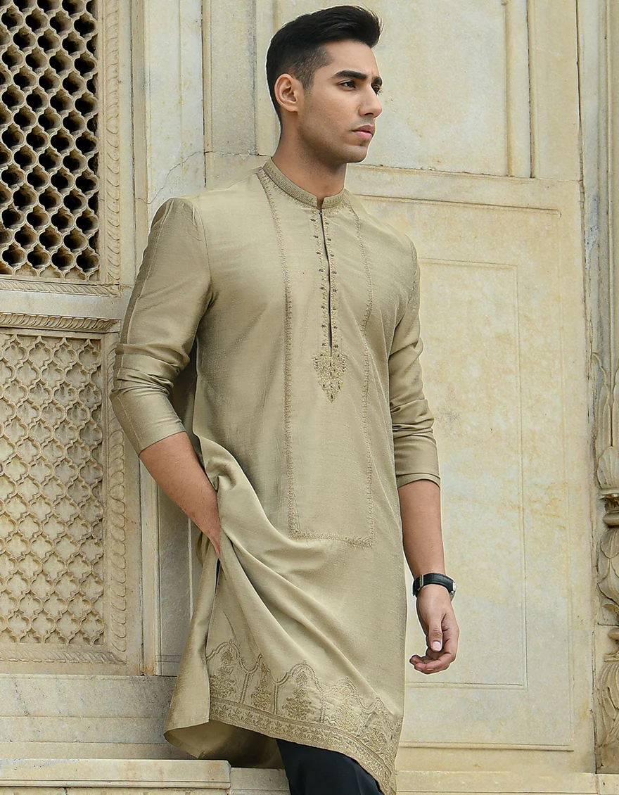 BRASS BLENDED SPECIAL KURTA | JJK-SP-US-42299/S22/JJ8074-FL - Image 3