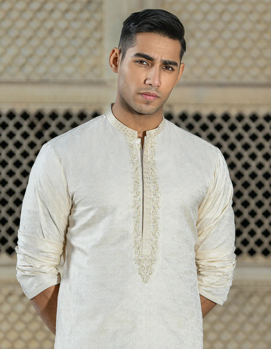 OFF WHITE SPECIAL KURTA | JJK-SP-US-42314/S21/JJ8142-FL - Image 2