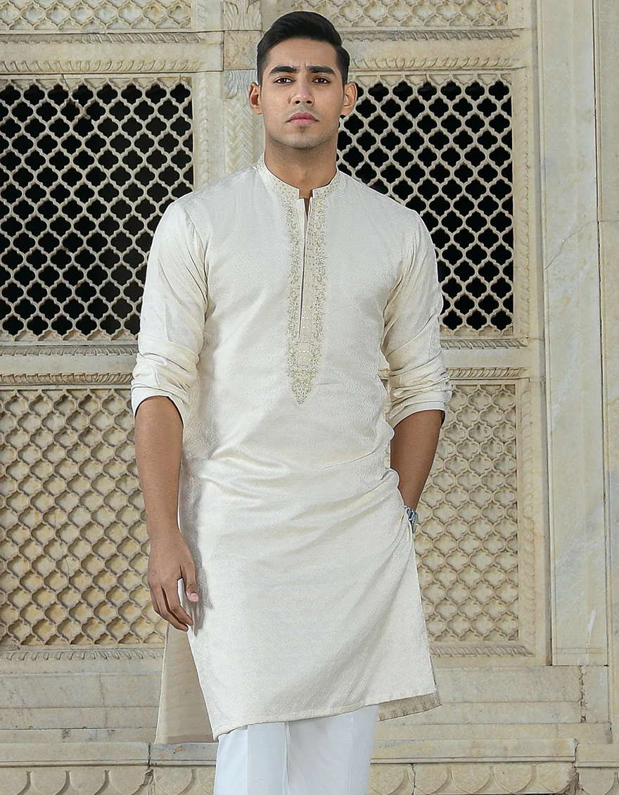 OFF WHITE SPECIAL KURTA | JJK-SP-US-42314/S21/JJ8142-FL - Image 3