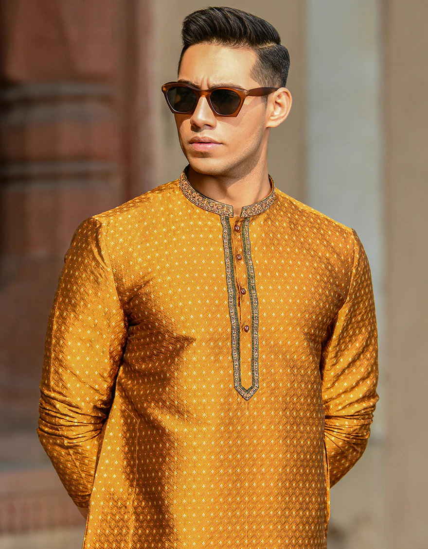 COPPER BROWN KURTA | JJK-SP-US-44035/S22/JJ8024-FL - Image 2