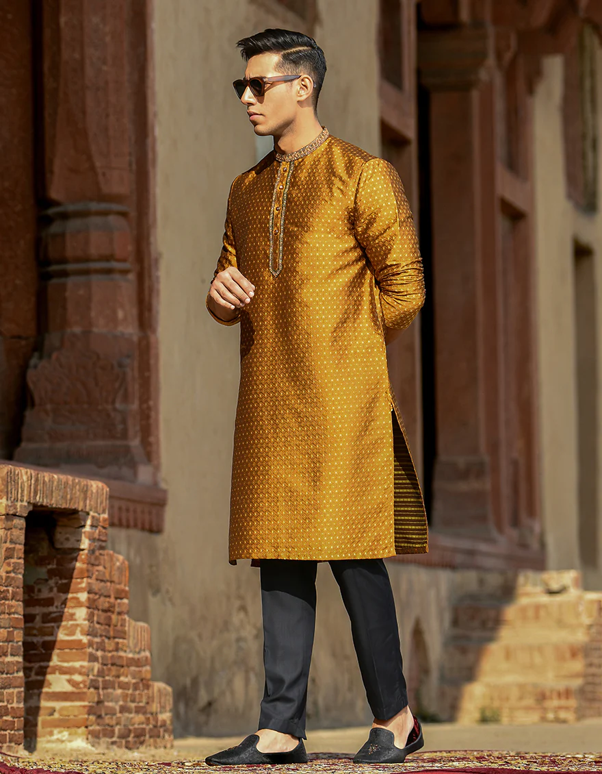 COPPER BROWN KURTA | JJK-SP-US-44035/S22/JJ8024-FL - Image 3