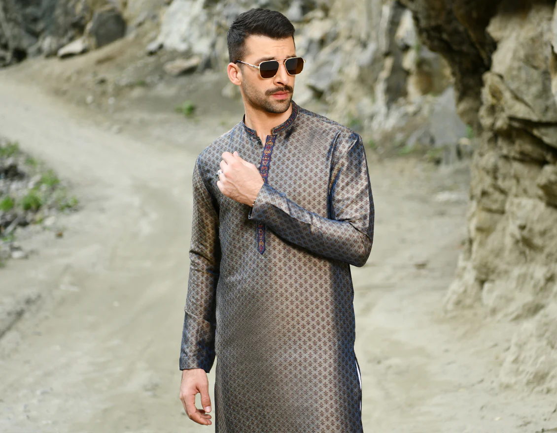 BROWN KURTA | JJK-SP-US-44169/A22/JJ7003-FL - Image 4