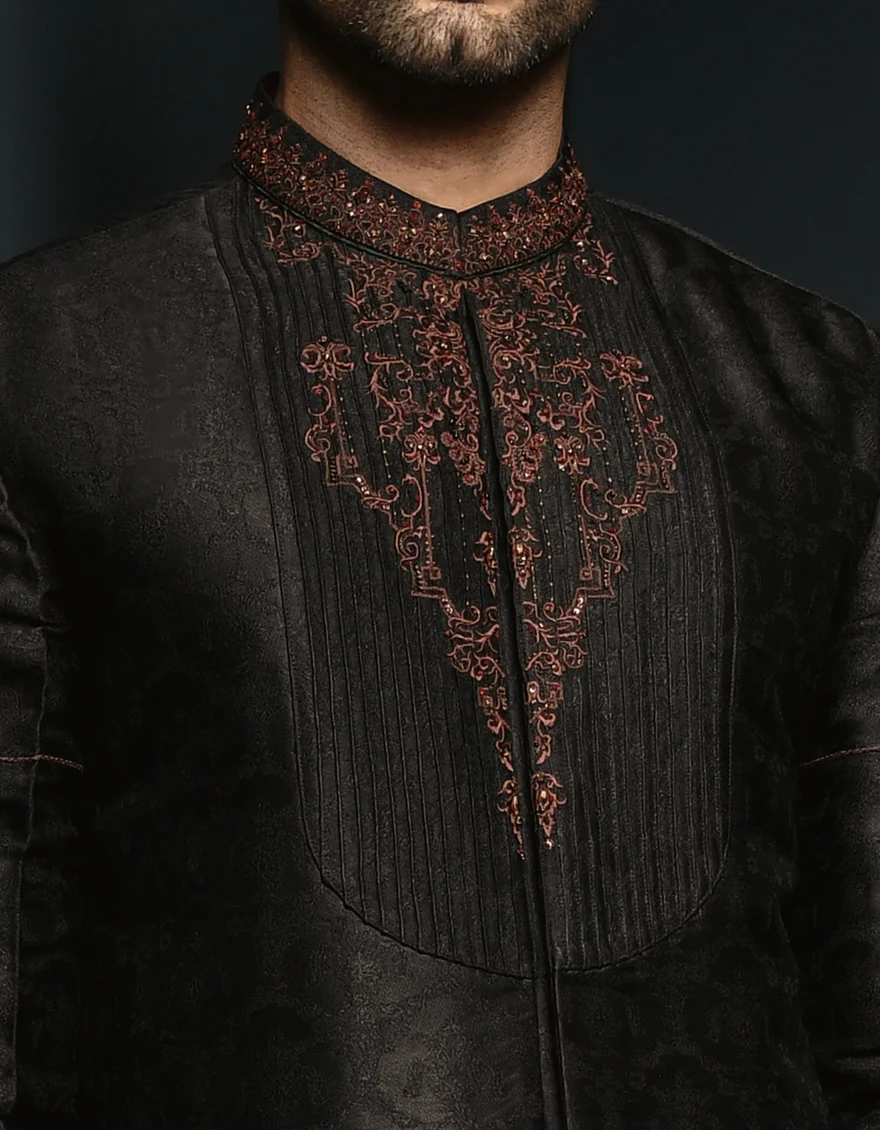 BLACK KURTA | JJK-SP-US-45009/A23/JJ8843-FL - Image 2