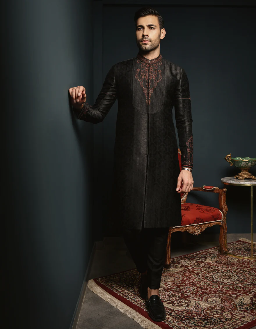 BLACK KURTA | JJK-SP-US-45009/A23/JJ8843-FL - Image 3