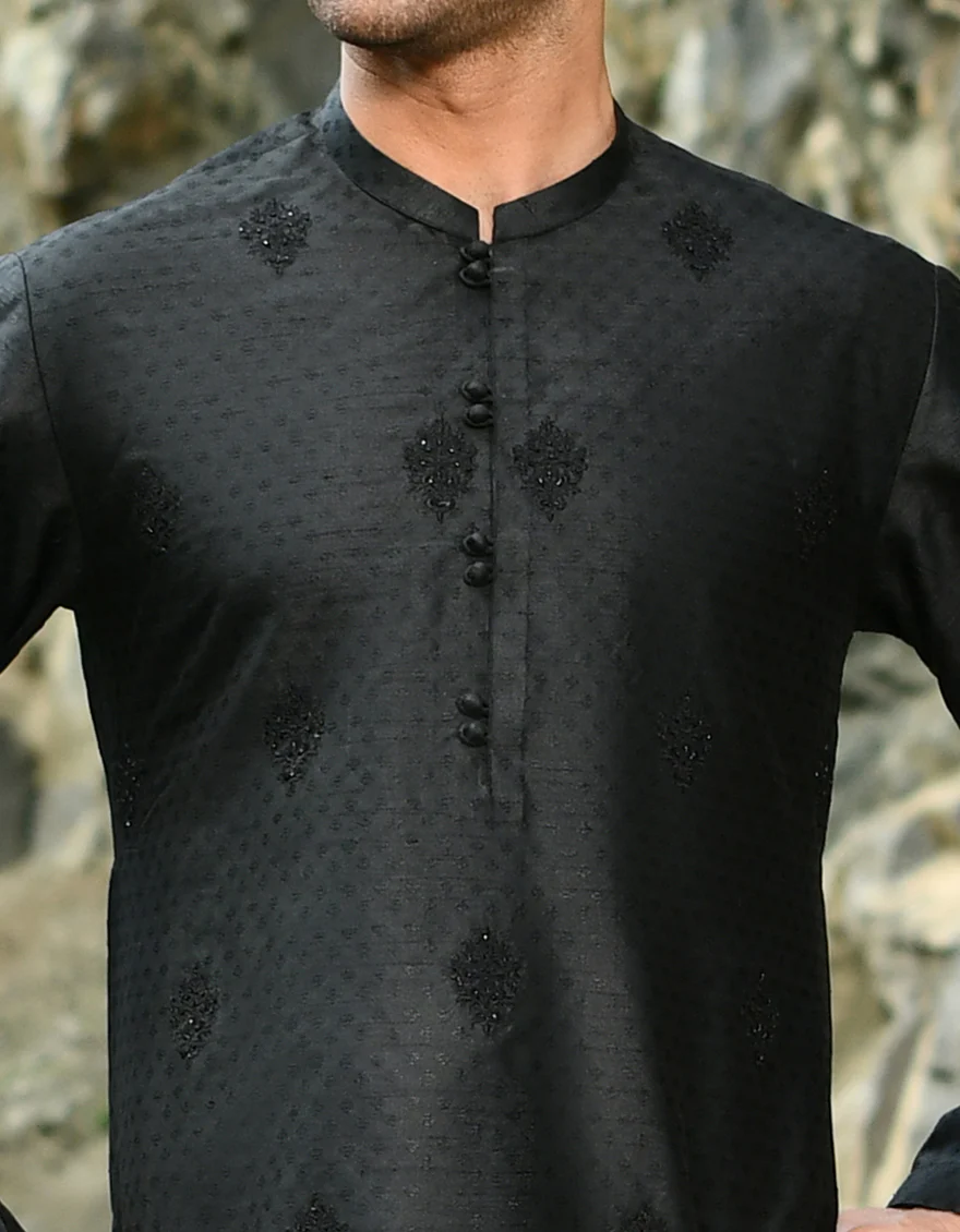 BLACK KURTA | JJK-SP-US-45078/A22/JJ8474-SF - Image 2