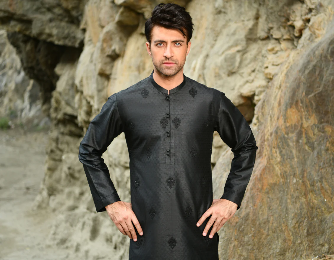 BLACK KURTA | JJK-SP-US-45078/A22/JJ8474-SF - Image 3