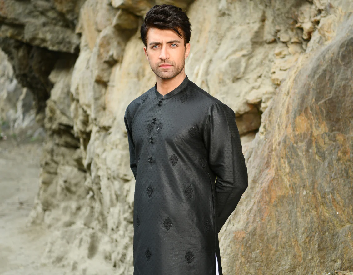 BLACK KURTA | JJK-SP-US-45078/A22/JJ8474-SF - Image 4