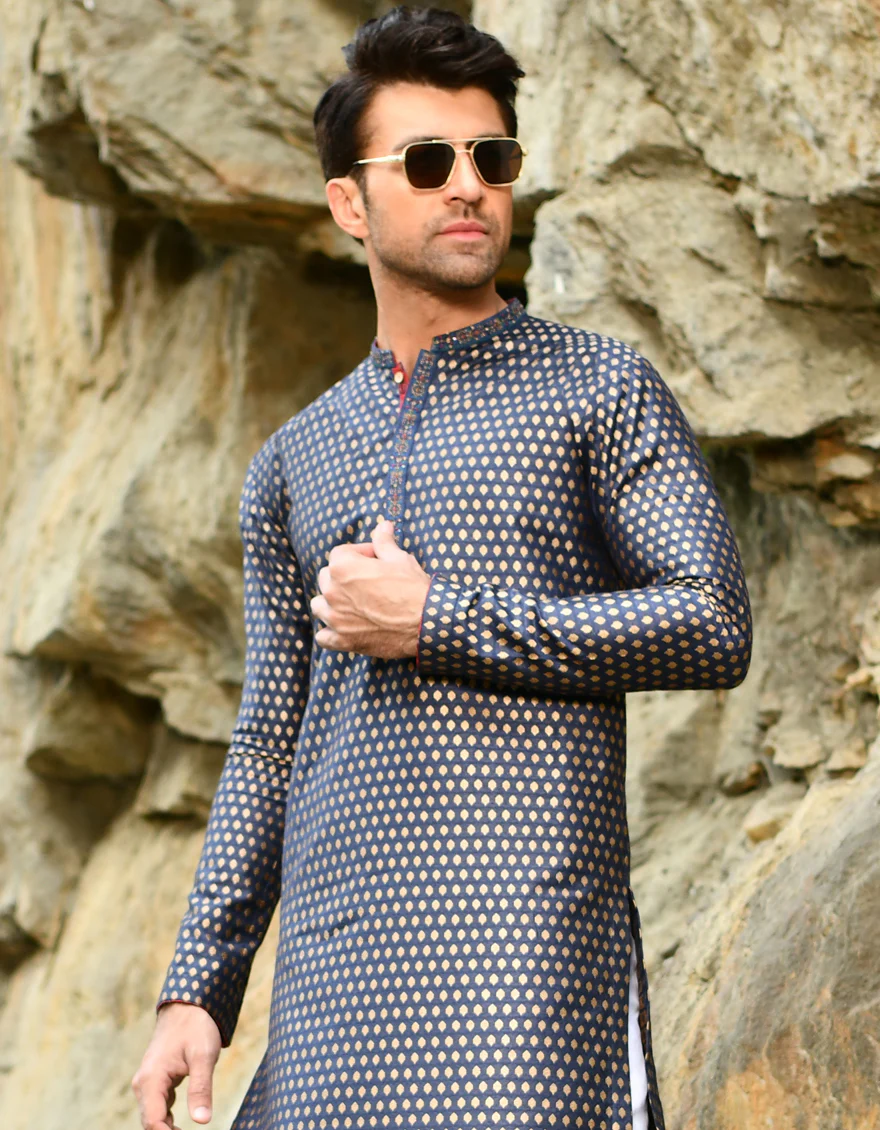 BLUE KURTA | JJK-SP-US-45079/A22/JJ8504-FL - Image 3