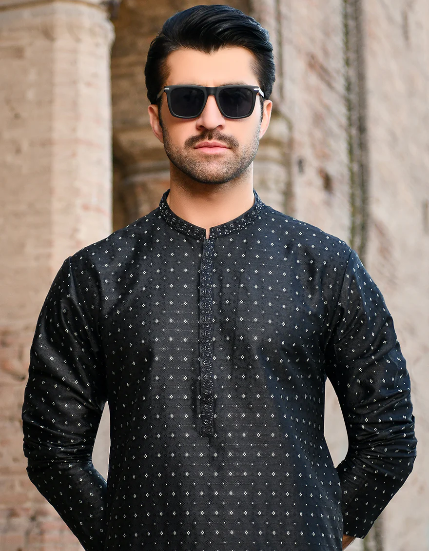 BLACK KURTA | JJK-SP-US-45114/A23/JJ8474-SF - Image 2