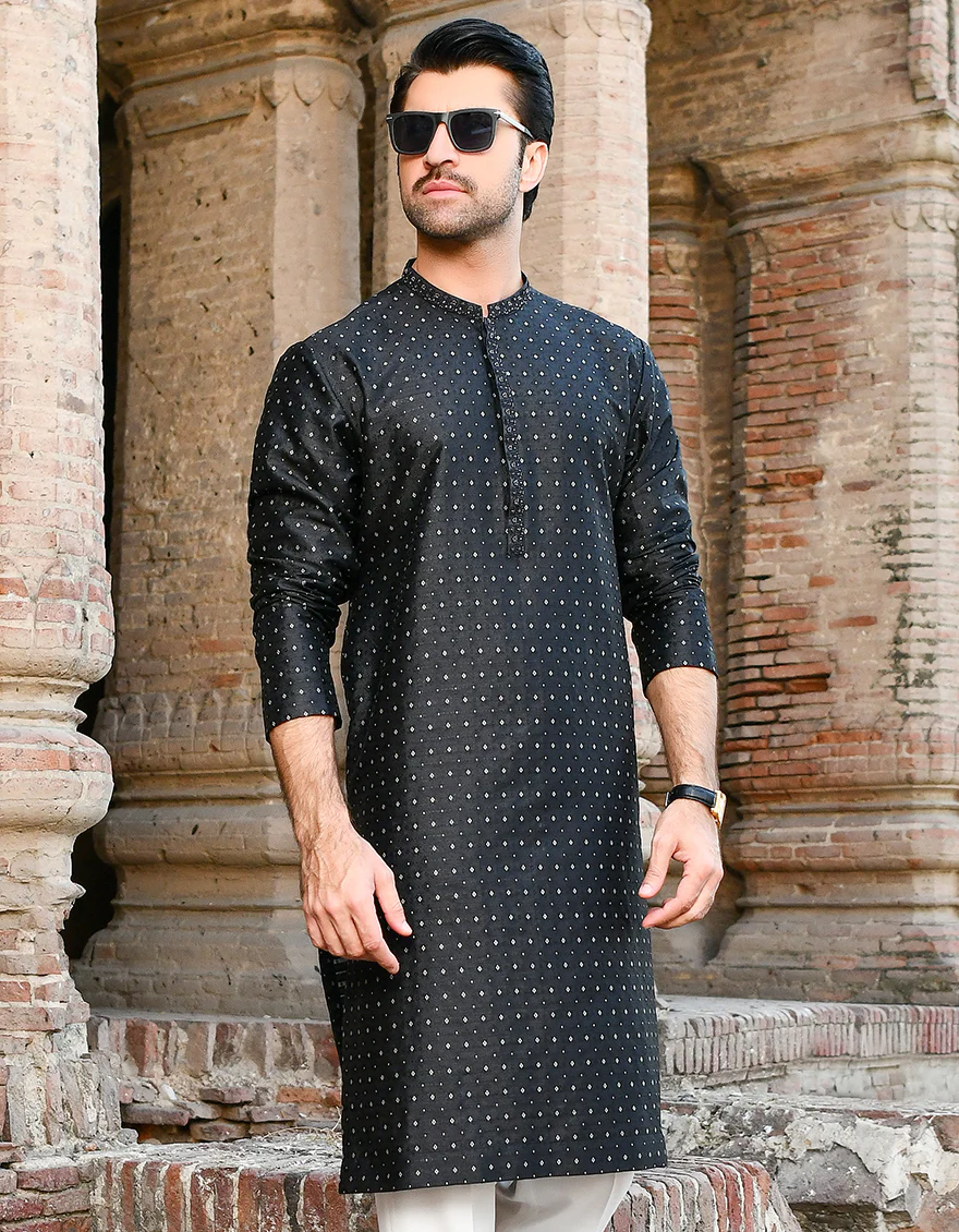 BLACK KURTA | JJK-SP-US-45114/A23/JJ8474-SF - Image 4
