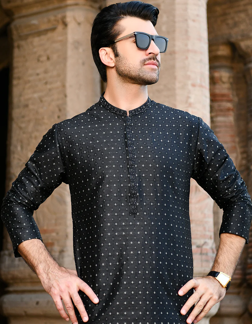 BLACK KURTA | JJK-SP-US-45114/A23/JJ8474-SF - Image 5