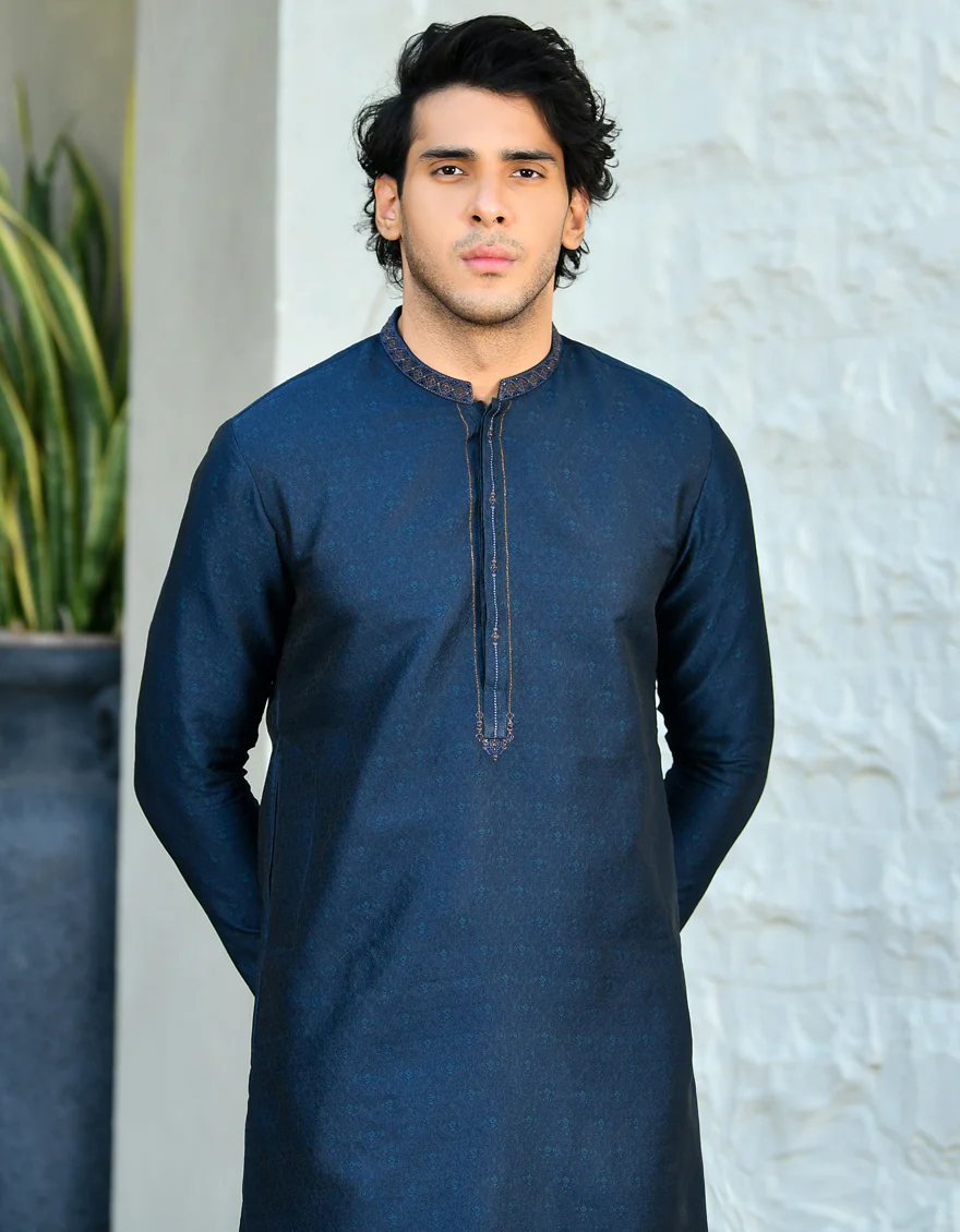 BLUE KURTA | JJK-SP-US-45130/A23/JJ8466-FL - Image 3
