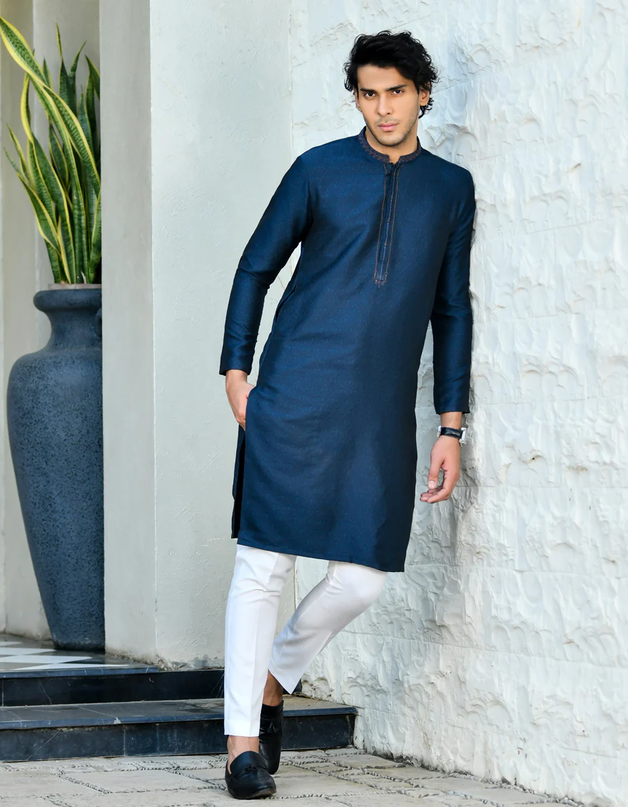 BLUE KURTA | JJK-SP-US-45130/A23/JJ8466-FL - Image 4