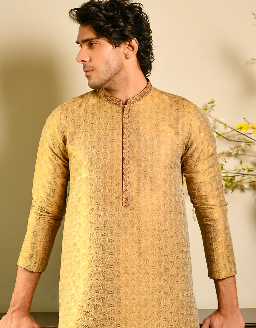 GOLDEN KURTA | JJK-SP-US-45131/A23/JJ8480-FL - Image 2
