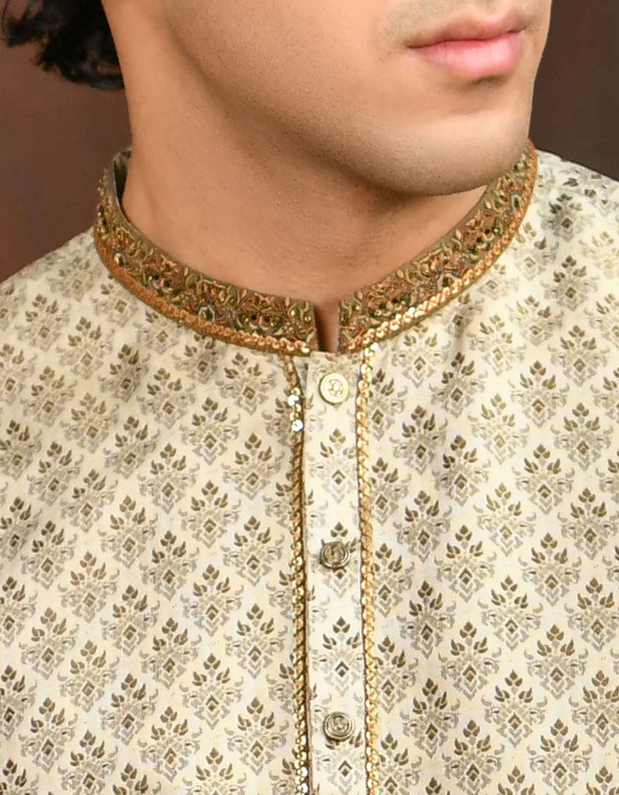 BEIGE BROWN KURTA | JJK-SP-US-45134/A23/JJ8470-FL - Image 2