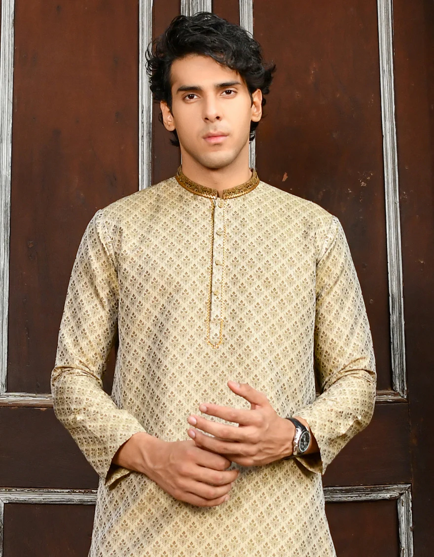 BEIGE BROWN KURTA | JJK-SP-US-45134/A23/JJ8470-FL - Image 3