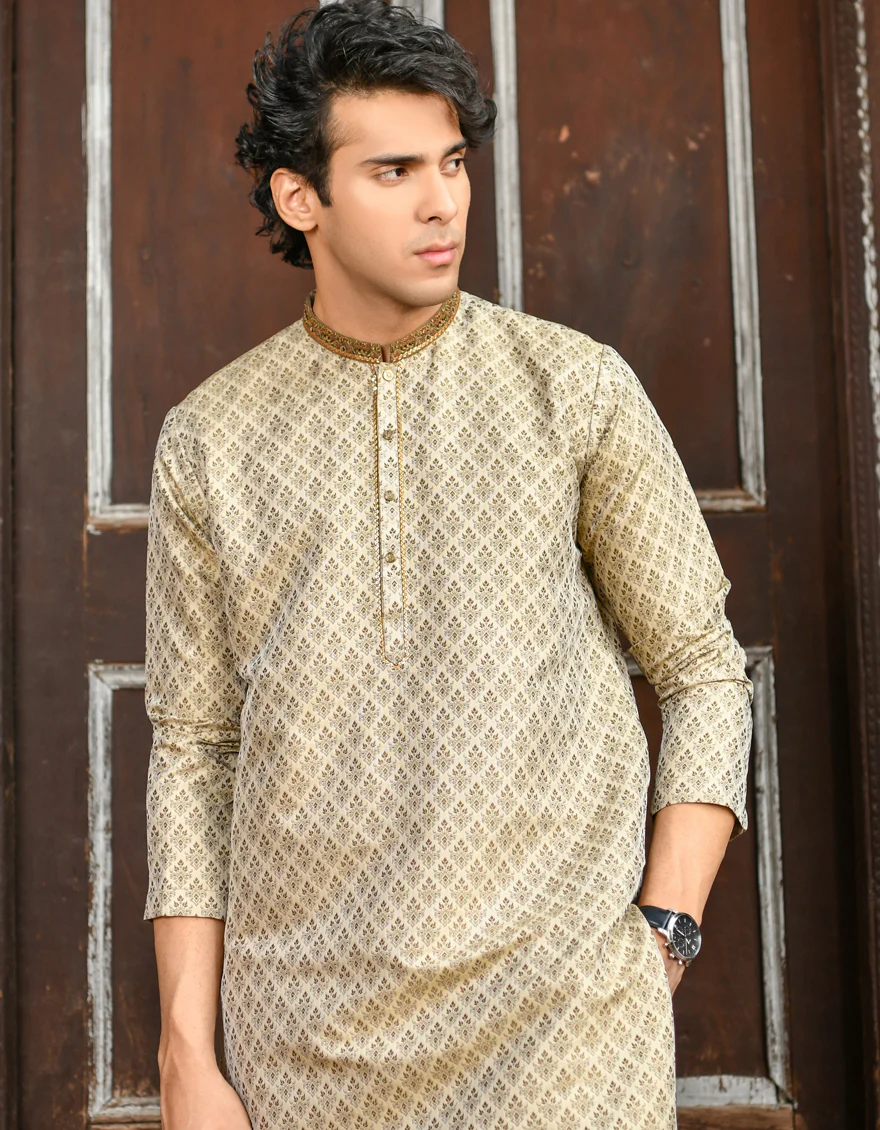 BEIGE BROWN KURTA | JJK-SP-US-45134/A23/JJ8470-FL - Image 4