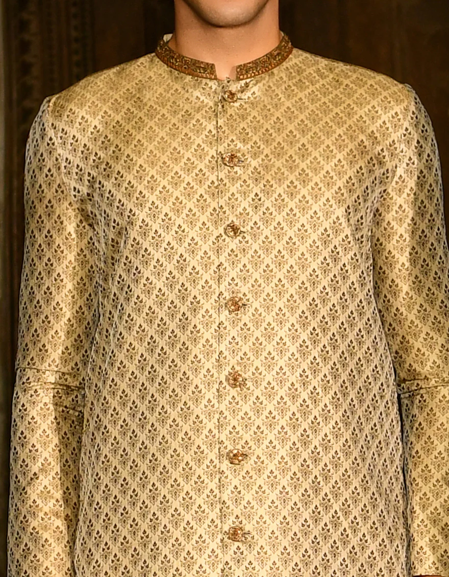 BEIGE BROWN KURTA | JJK-SP-US-45181/A23/JJ8470-FL - Image 2