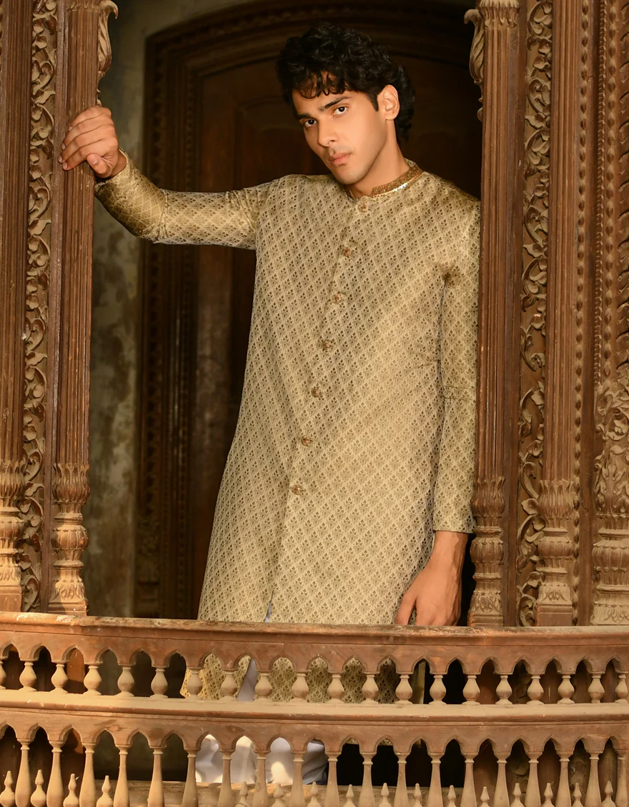 BEIGE BROWN KURTA | JJK-SP-US-45181/A23/JJ8470-FL - Image 4