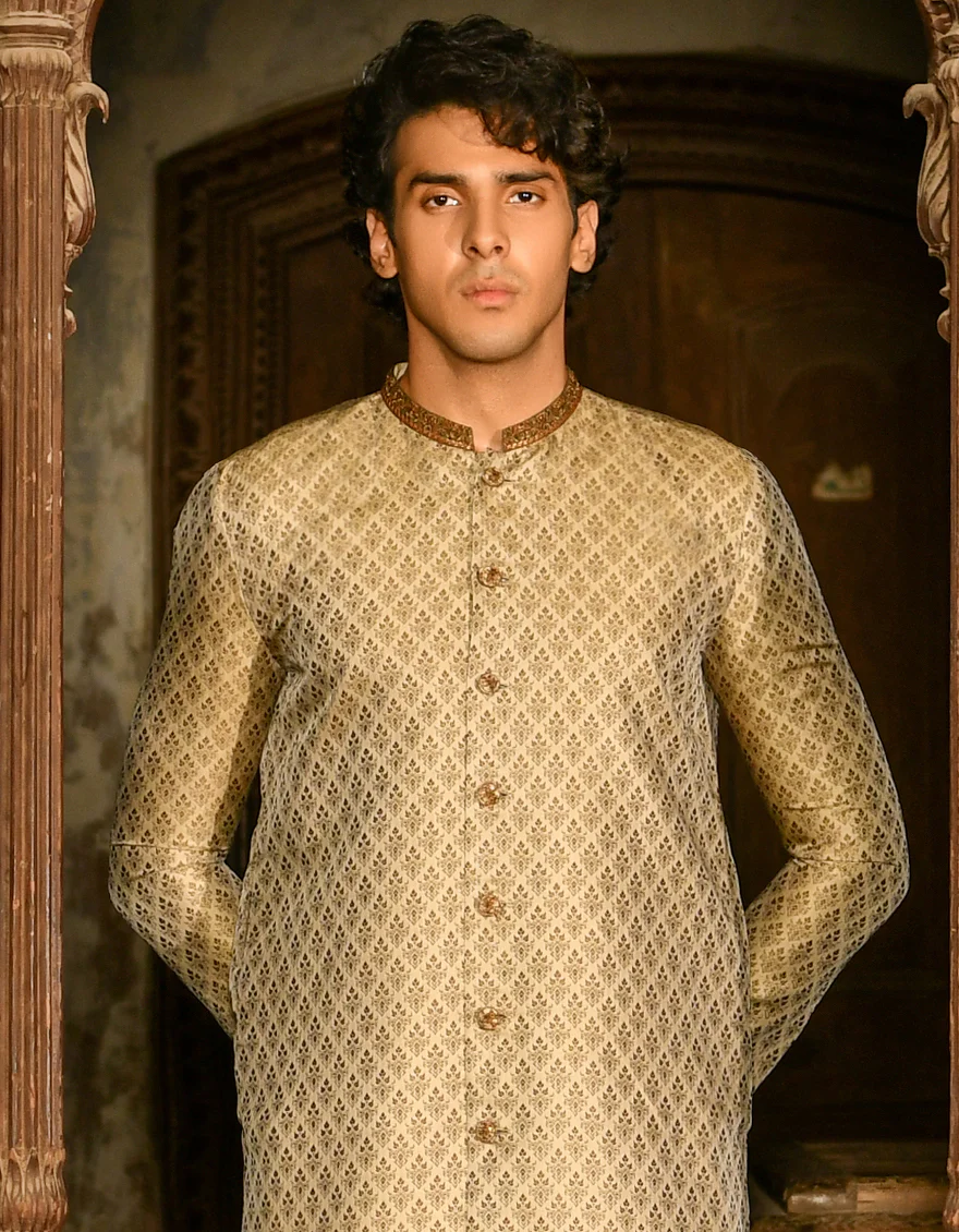 BEIGE BROWN KURTA | JJK-SP-US-45181/A23/JJ8470-FL - Image 5