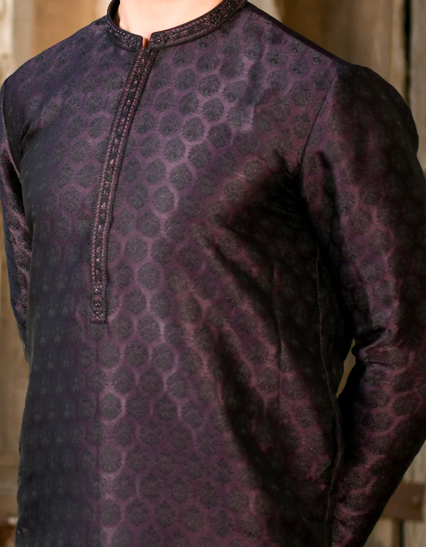 PURPLE KURTA | JJK-SP-US-45216/A23/JJ8464-FL - Image 2