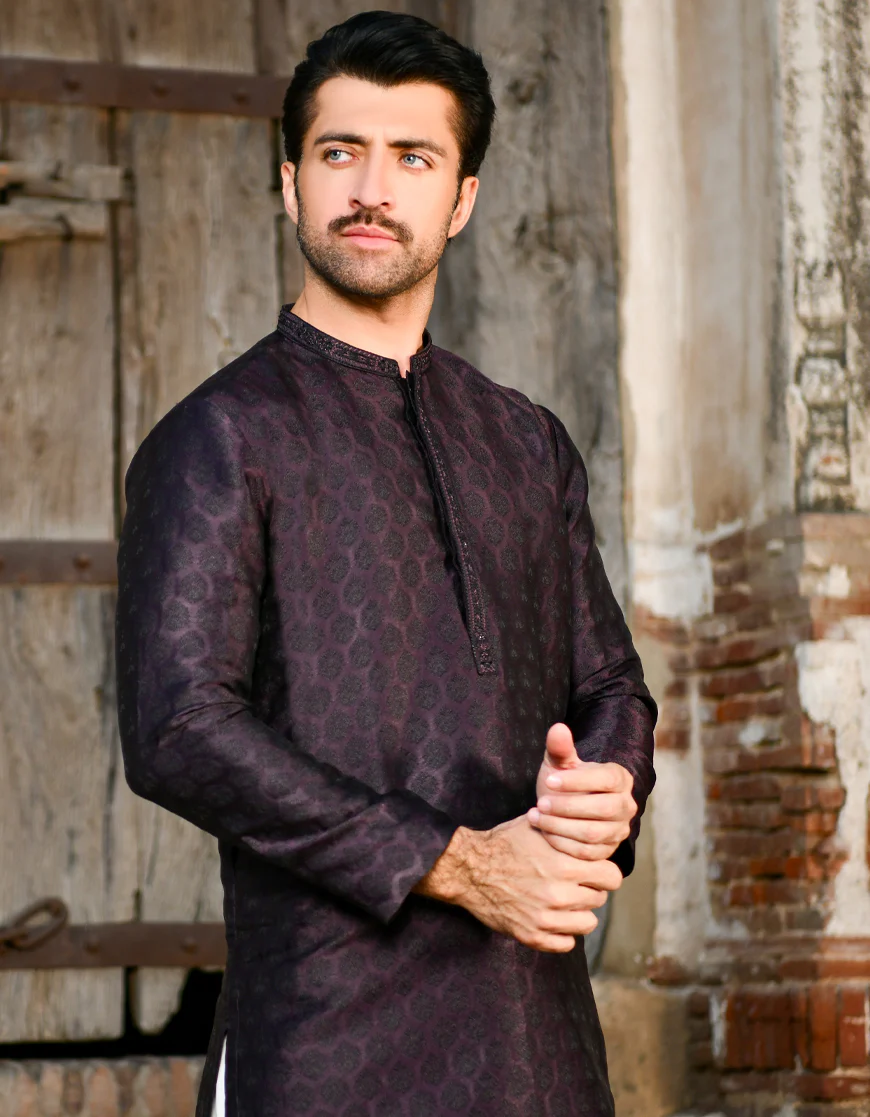 PURPLE KURTA | JJK-SP-US-45216/A23/JJ8464-FL - Image 3