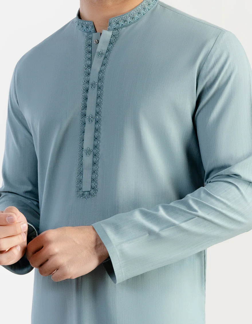 GREEN KURTA | JJK-US-04-32760 - Image 2