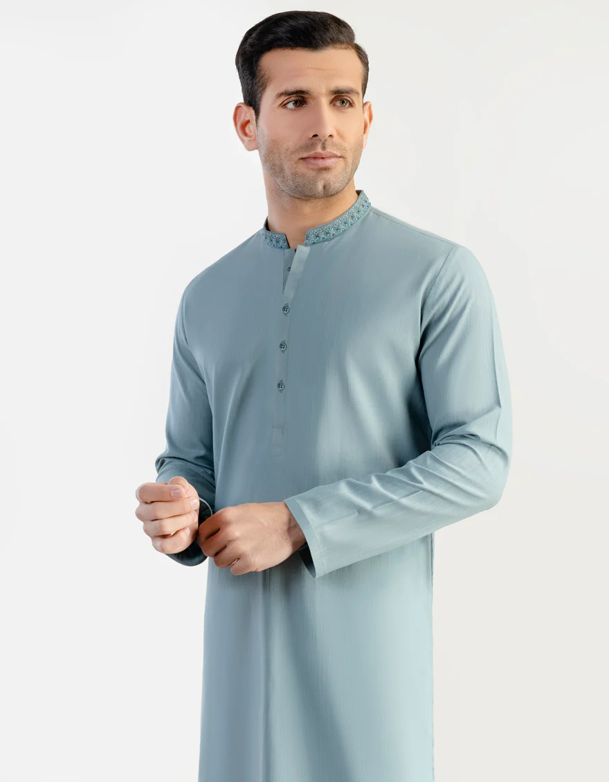 GREEN KURTA | JJK-US-04-32760 - Image 3