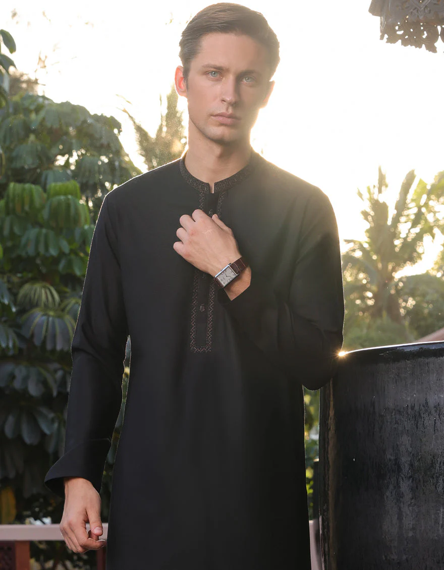 BLACK KURTA | JJK-US-24-32817 - Image 4
