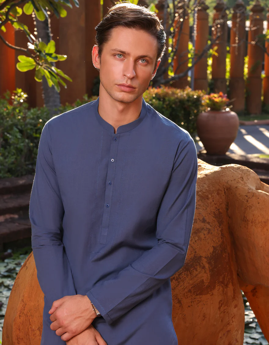 BLUE KURTA | JJK-US-24-32868 - Image 3