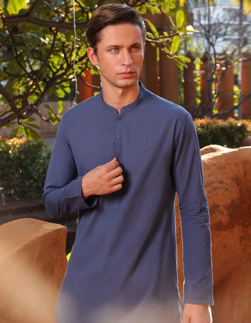 BLUE KURTA | JJK-US-24-32868 - Image 4