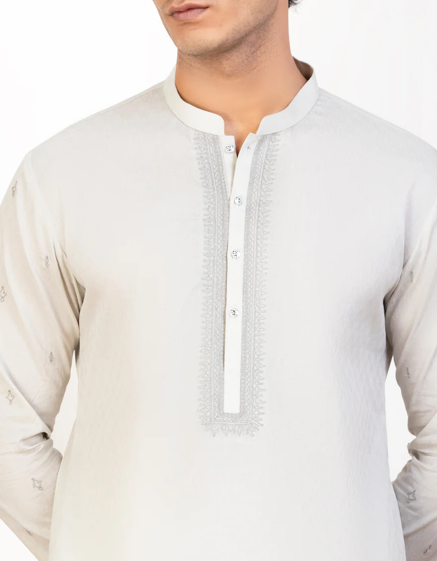 WHITE KURTA | JJK-US-24-34437 - Image 2