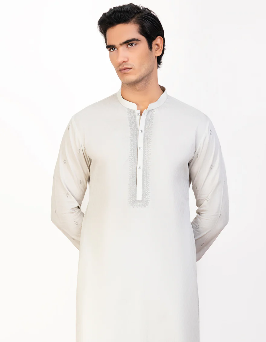 WHITE KURTA | JJK-US-24-34437 - Image 3