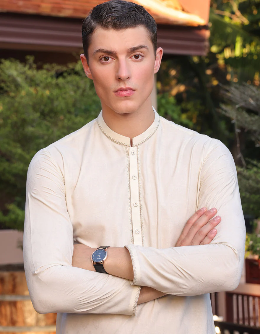 IVORY KURTA | JJK-US-24-34502 - Image 2