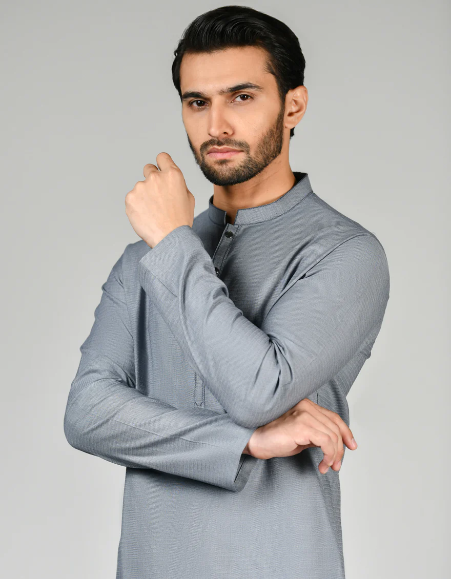 GREY KURTA | JJK-US-24-34602 - Image 3