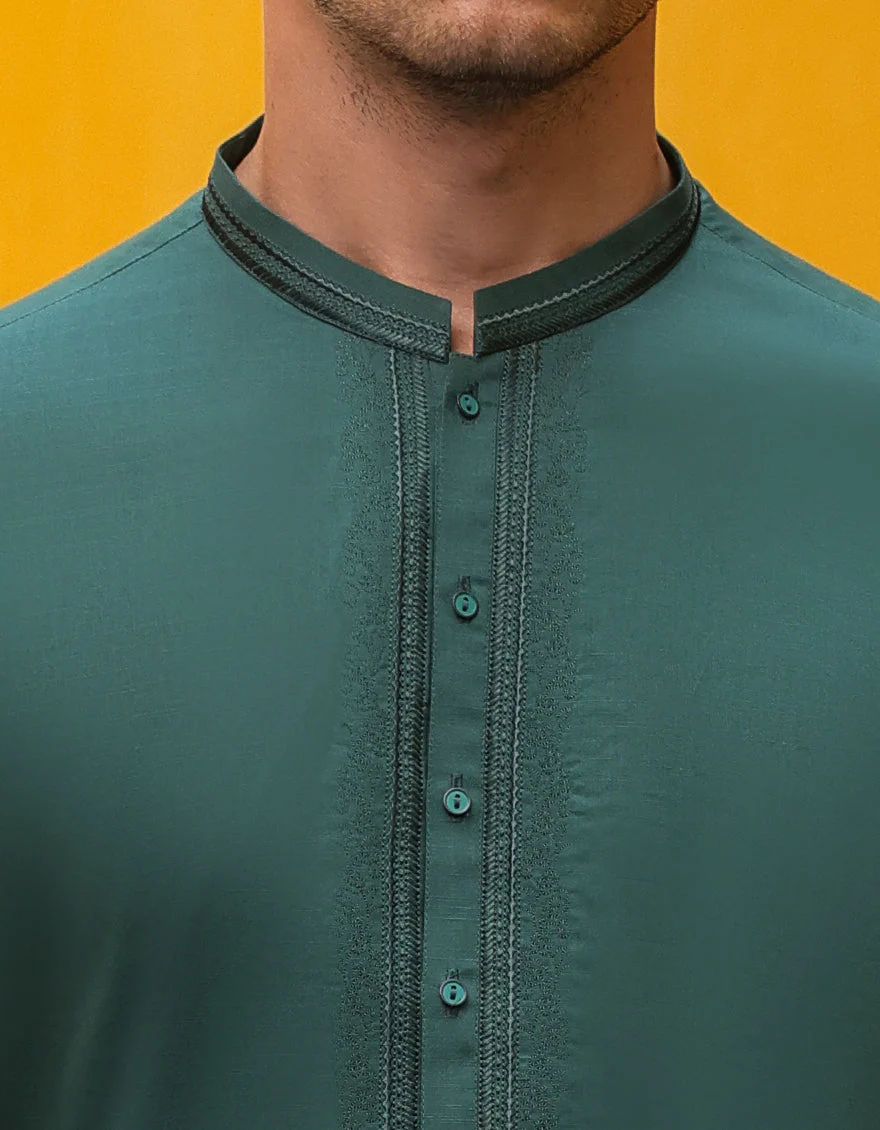 GREEN KURTA | JJK-US-24-34620 - Image 2