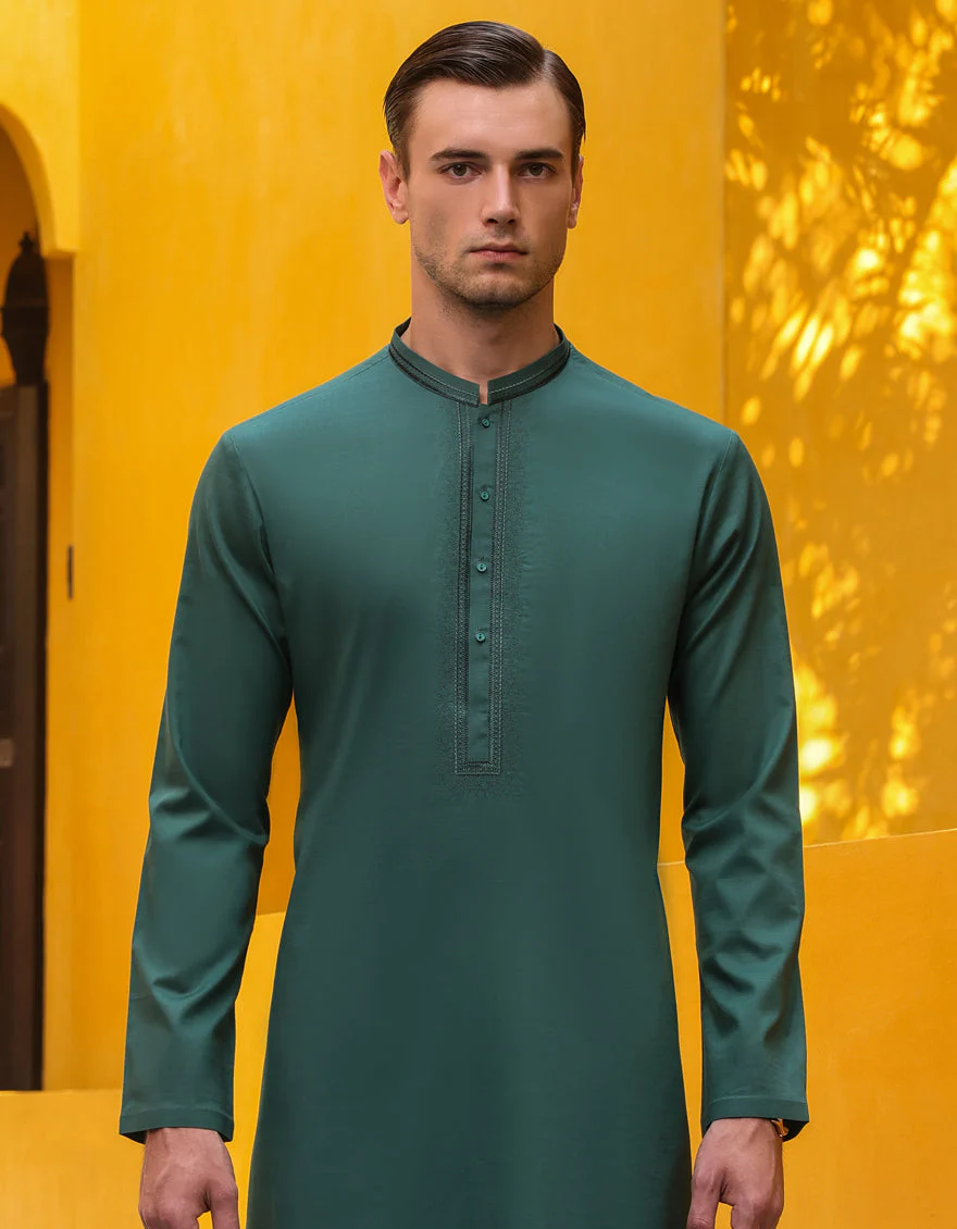 GREEN KURTA | JJK-US-24-34620 - Image 3