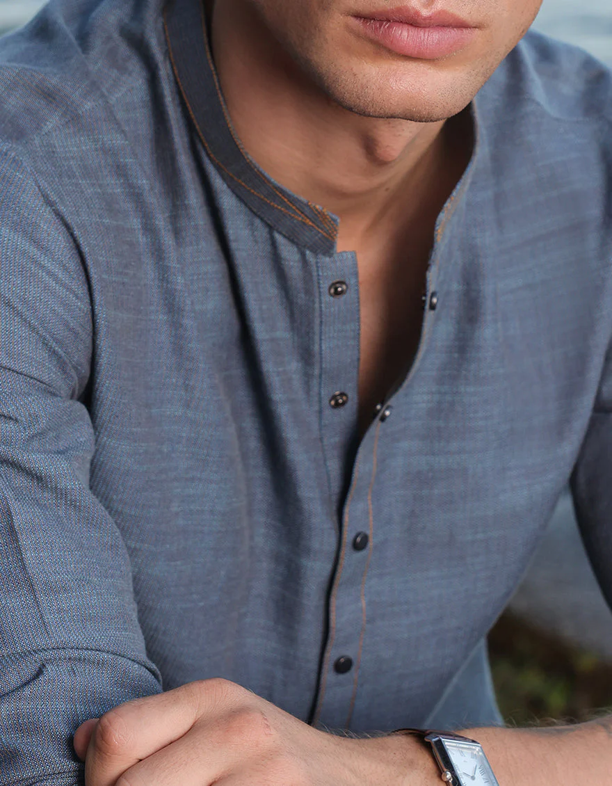 GREY KURTA | JJK-US-24-37798 - Image 3