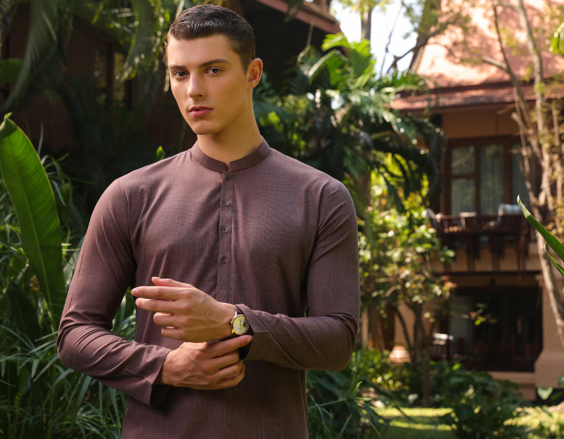 BROWN KURTA | JJK-US-04-37804 - Image 5