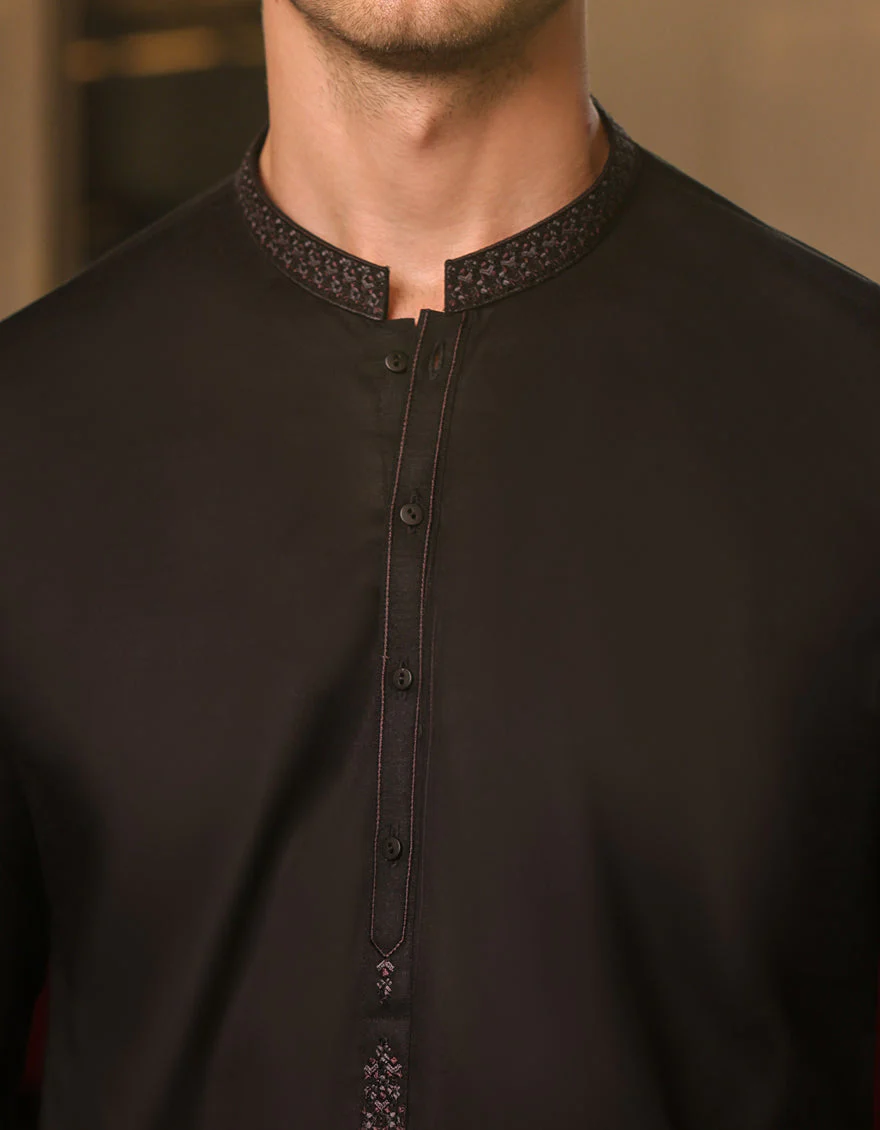 BLACK KURTA | JJK-US-24-37807 - Image 2