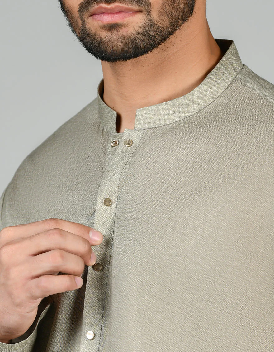GREEN KURTA | JJK-US-24-37836 - Image 2