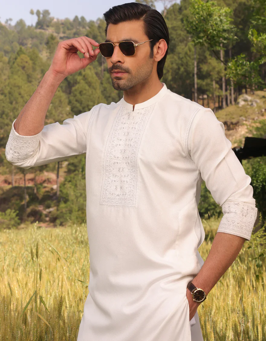 WHITE KURTA | JJK-US-04-45238 - Image 2