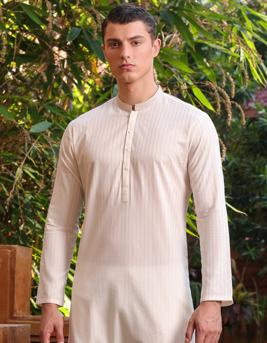 CREAM KURTA | JJK-US-24-47105 - Image 4
