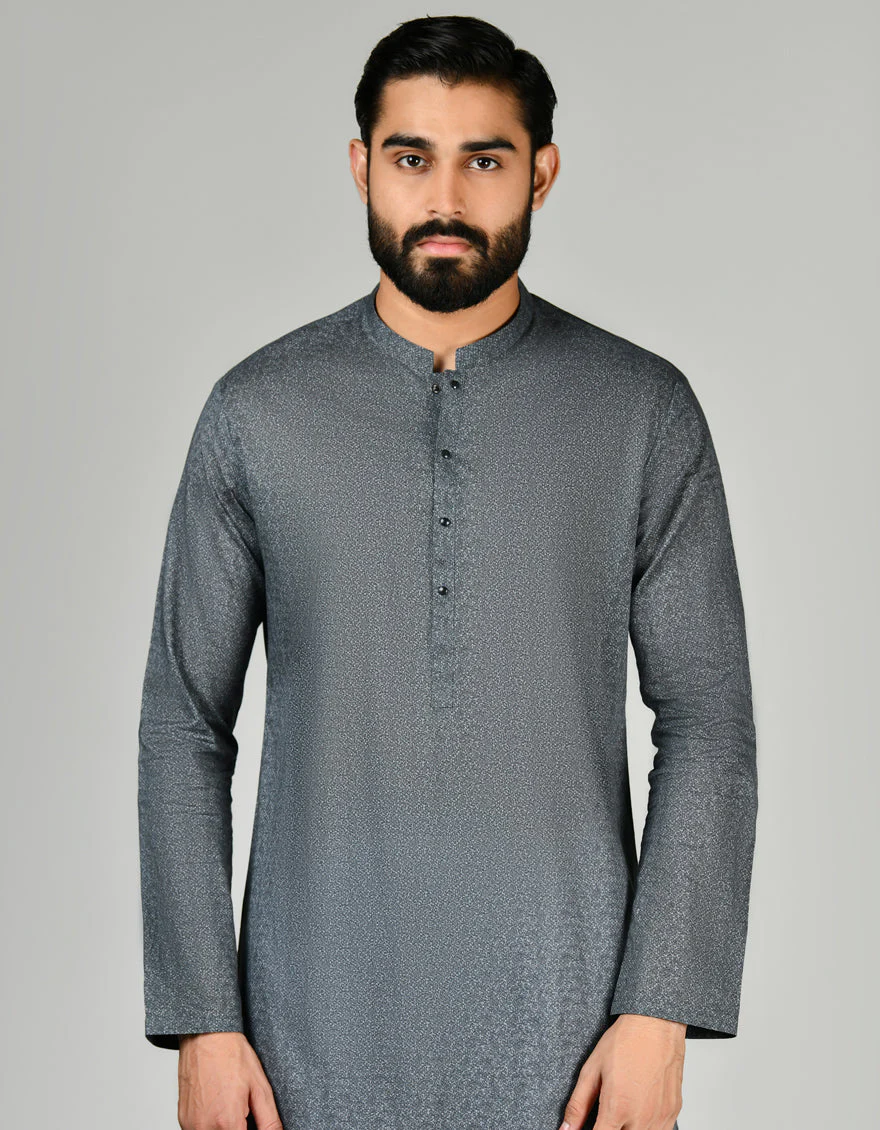 GREY KURTA | JJK-US-24-47149 - Image 3