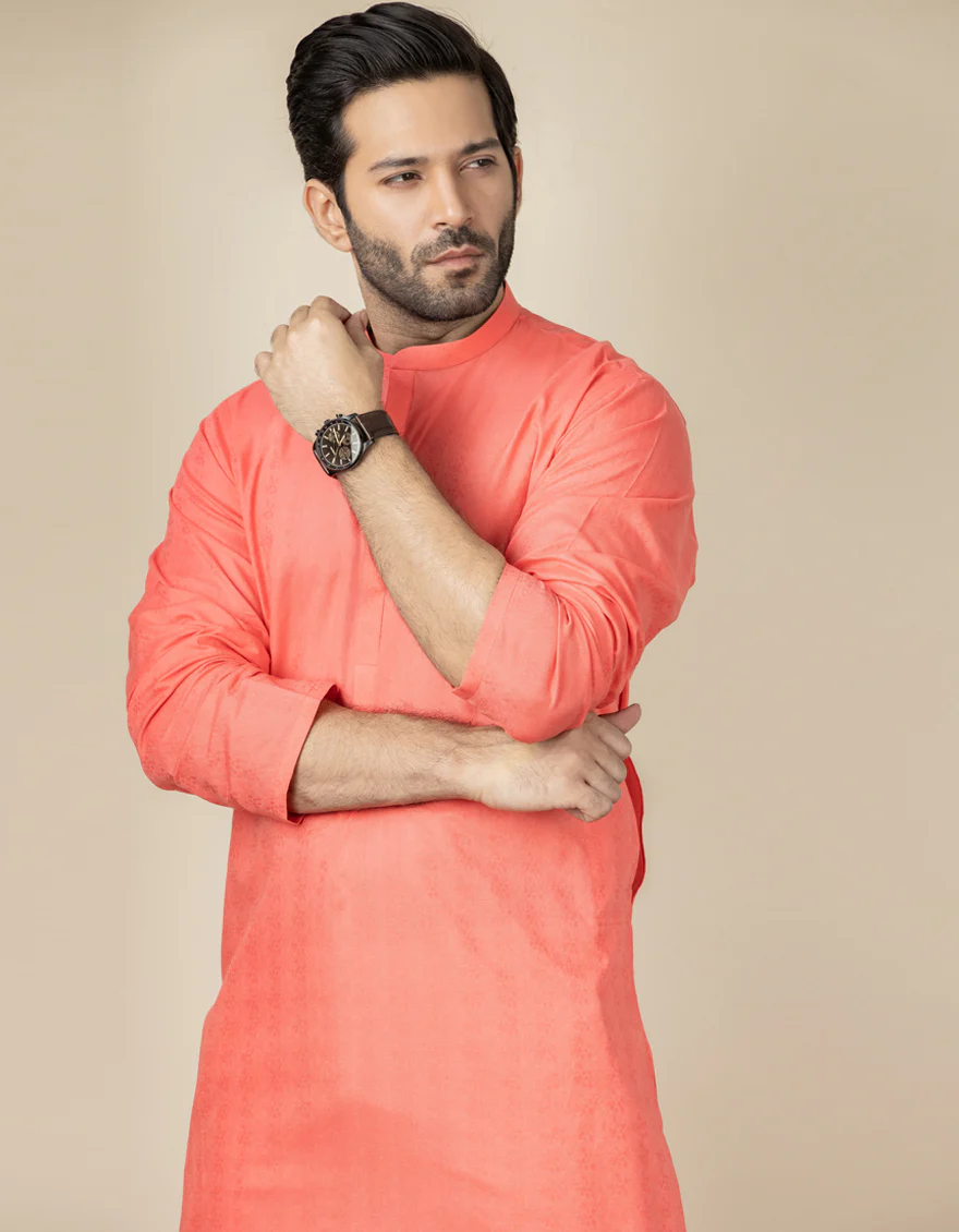 PINK COTTON KURTA | JJK-US-40304/A22/JJ6983-PN - Image 3