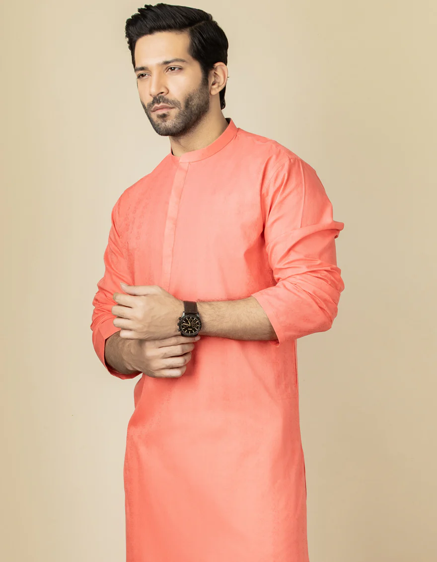 PINK COTTON KURTA | JJK-US-40304/A22/JJ6983-PN - Image 4